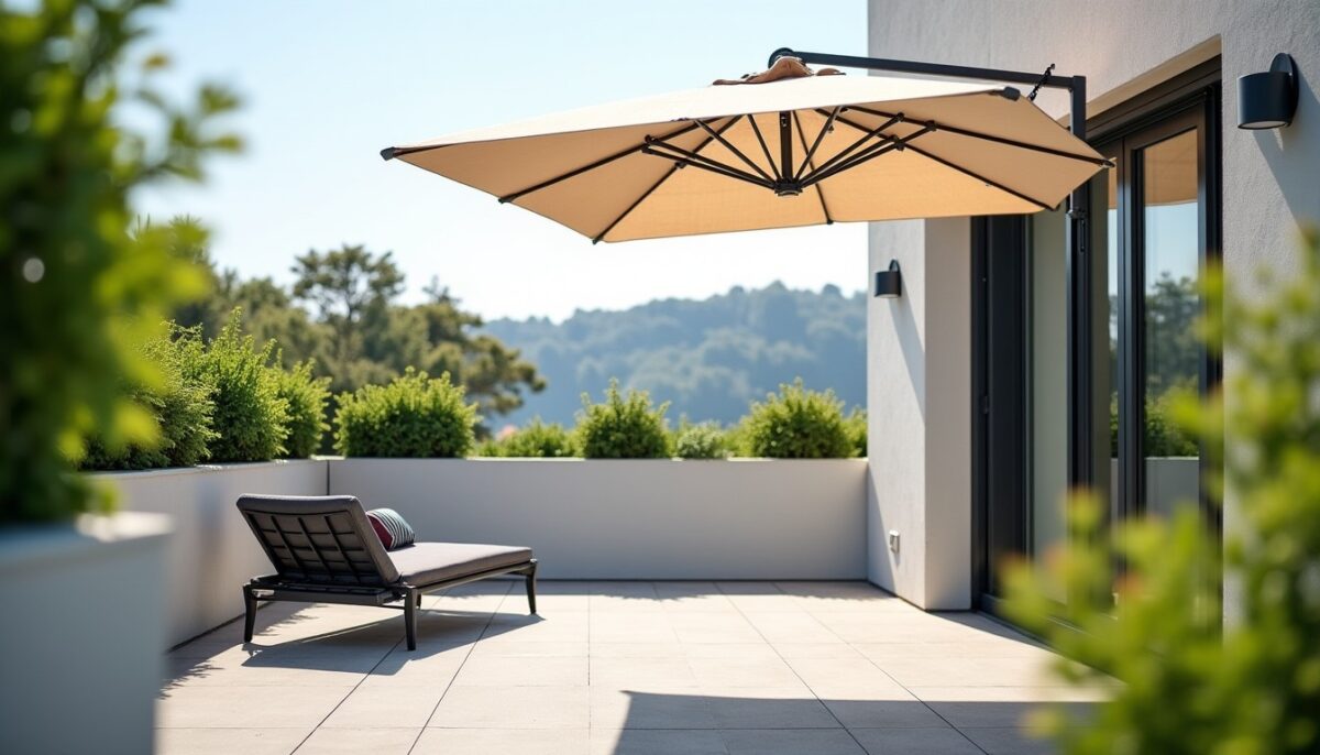 Installer un parasol déporté : astuces pour gagner de l&rsquo;espace sur votre terrasse
