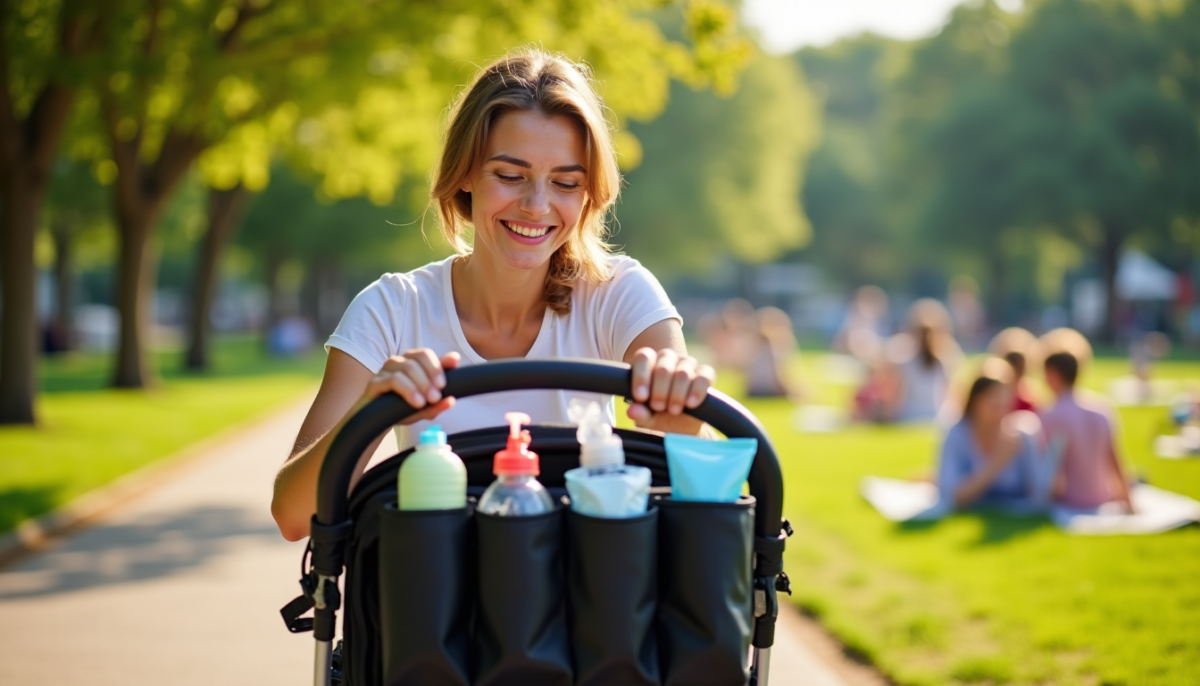 Organiseur de poussette : gain de temps et accessibilité en sortie
